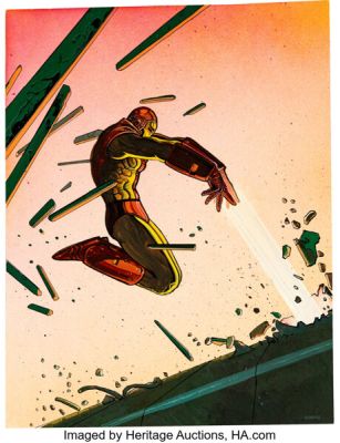 Jean Giraud (Moebius) - Iron Man Illustration Original Art (1989). | Heritage
