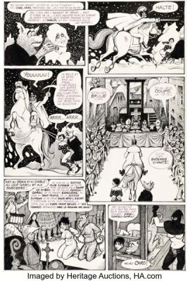 Georges Pichard L’Écho des Savanes [The Echo of the Savannahs] Caroline Choléra Story Pages Original Art Group of 2 (Éditions du Fromage, c. 1975-77). (Total: 2 Original Art) | Heritage