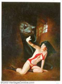 Enrich - Original Cover Art for Vampirella #106 (Warren, 1982). The legendary, seductive vampiress, Vampirella, - | Heritage