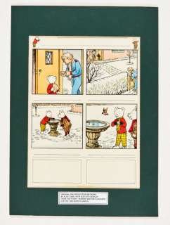 Rupert original artwork by Alex Cubie with acetate overlay from the… | Comic Book Auctions ltd