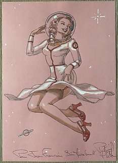Hitte | Hitte, Patrick - Dessin original - Space Pin-up - (2020) | Catawiki