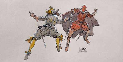 Juillard - Masquerouge, illustration Ã  l‘encre de Chine et…