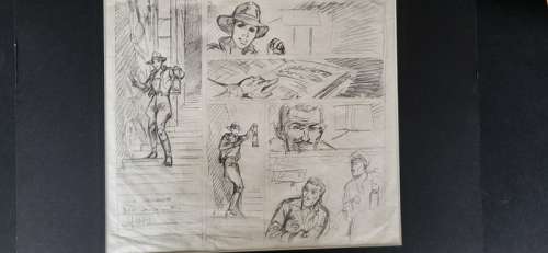 Charles, Jean-François | Charles, Jean-François - Demi-planche original crayonné - Fox | Catawiki