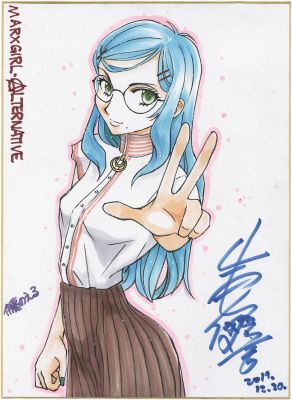 Yohane Yamamoto Hand-Drawn Color Shikishi "Marx Girl Alternative" | Mandarake (Big Web)