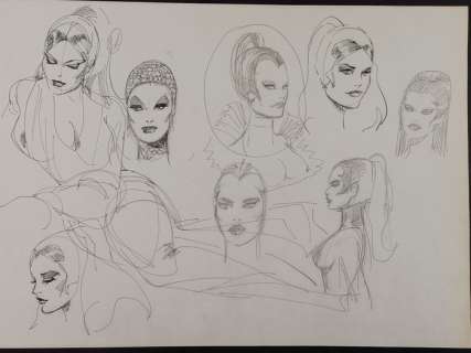 Leone Frollo - 1 Original drawing - Yra La Vampira - Studio | Catawiki