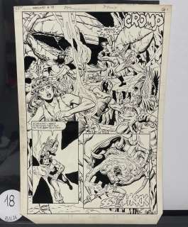 Dan JURGENS. « Warlord ». Encre de Chine pour la planche 11 publiée… | misc / divers