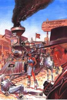 GIROD Thierry - Illustration originale pour l‘affiche du festival de BD de Belfaux-Corminboeuf sur le thème de Durango par Thierry GIROD