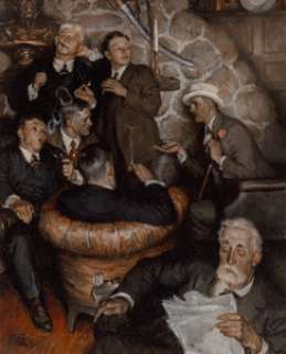 Edmund F. Ward (American, 1892-1990) Eyes of Love: Bachelor Party, Pictorial Review, October 1921 Oil on board 34... | Heritage