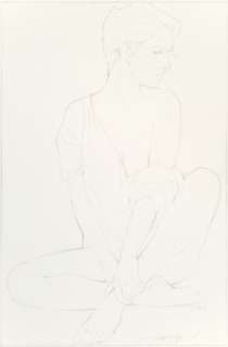 Patrick Nagel (American, 1945-1984) Her Casual Poste, 1983 Pencil on board 30-1/8 x 19-3/4 inches (76.5 x 50.2 cm) S... | Heritage