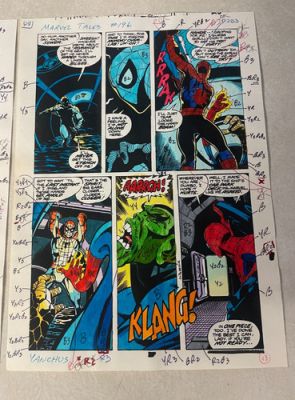 MARVEL TALES #196 comic art color guide SPIDER-MAN FIGHTS SKRULL IN SEWER Byrne | eBay US (Buy It Now)