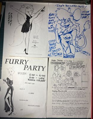 FURRY PARTY CONVENTION FLIERS 1990’s - SET OF 4 PARTY FLIERS FROM VARIOUS CONS | eBay US (Buy It Now)