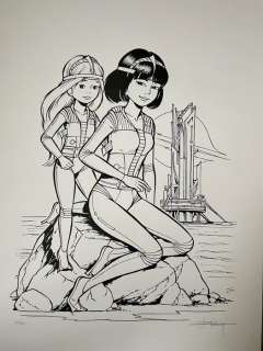 Leloup, Roger - 1 Silkscreen - Vrouwen in de strips - Yoko Tsuno - 1991 | Catawiki