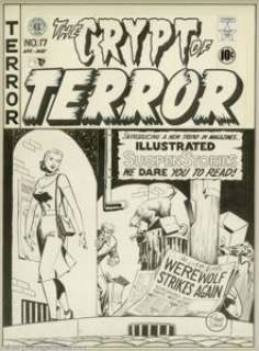 Johnny Craig - Original Cover Art for the Crypt of Terror #17 (EC, 1950). This is one of the most historic pieces -