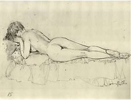 Leone Frollo - 1 Pencil drawing - Donna sensuale - 1985 | Catawiki