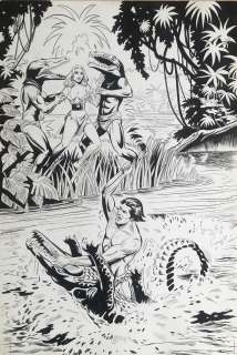 Guido Zamperoni - Original illustration for Tarzan. Cm. 24x36. Ink