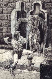 Alfredo Alcala - Conan Saga #91 Pin-Up - Conan Vs. Mummy - 1994