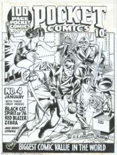 Joe Simon - Original Cover Art for Pocket Comics #1 (Harvey, 1941). Offered here is a museum-quality piece that - | Heritage