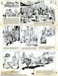 Hal Foster - Original Comic Strip Art for Prince Valiant, dated 5-13/51 (King Features Syndicate, 1951). From the - | Heritage