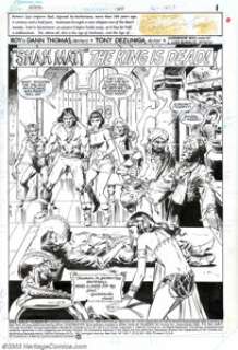 Tony DeZuniga - Original Art for Arak, Son of Thunder #40 Group of 19 pages (DC, 1984). This group contains a nearly -
