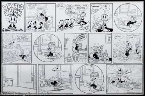 Al Taliaferro - Original Comic Strip Art for Donald Duck Sunday dated 2-23-40 (Walt Disney Productions/King -