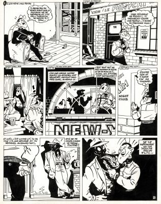 Ben Radis - Lot 342 - Gomina, Le point du jour, planche originale à l’encre de chine.