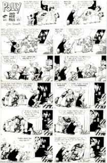 Cliff Sterrett - Polly and Her Pals Sunday Comic Strip Original Art, dated 9-12-43 (King Features Syndicate, -