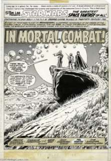 Carmine Infantino and Gene Day - Star Wars #37, page 1 Original Art (Marvel, 1980). Luke Skywalker and Darth Vader -