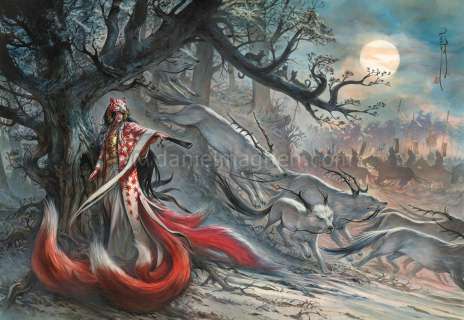 Saverio Tenuta - Kitsune Hime Illustration originale - Izunas