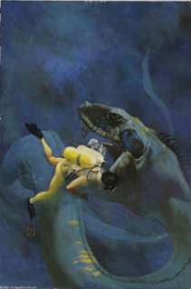 Jeff Jones - "Sea Siege" Paperback Book Cover Painting Original Art (Ace Books, 1971). After breaking - | Heritage