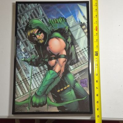 Green Arrow Signed Original Comic Art Drawing by Avila DC Framed 18x14 in | eBay US (Buy It Now)
