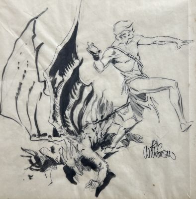 Al Williamson (American, 1931-2010) | Study for Pirates of Venus | Shasta/Phoenix