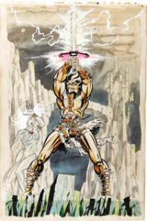 Jim Steranko - Talon Illustration Original Art (undated). Jim Steranko conjured up a vision for a barbarian hero - | Heritage