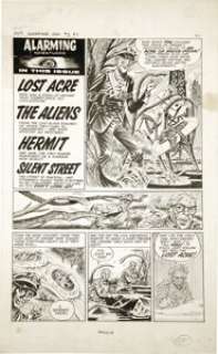Bernard Baily  - Alarming Adventures #1, Contents Page Original Art (Harvey, 1962).   Bernard Baily displays -