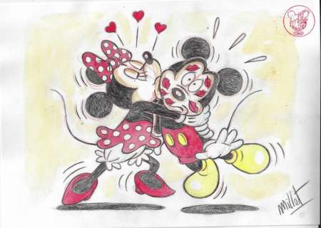 Millet - 1 Original drawing - Mickey Mouse - Mickey & Minnie - 2024 | Catawiki