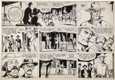 Russ Heath Unpublished Jonah Hex Sunday Comic Strip Original Art (circa 1985). "Only one man in - | Heritage
