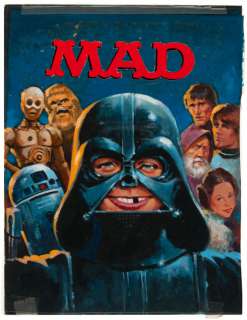 BOB CLARKE â€œMADâ€ ORIGINAL COVER CONCEPT PAINTING FOR STAR WARS ISSUE. | Hake’s