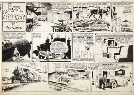Roy Crane Buz Sawyer Sunday Comic Strip Original Art, dated 3-9-47 (King Features Syndicate, 1947). The -