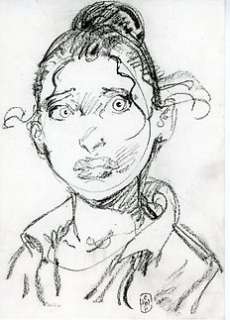 Hirn, Laurent - 1 Original drawing - Le Pouvoir des innocents - Portrait de Amy