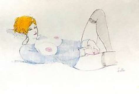 Leone Frollo - 1 Original colour drawing - Pin Up | Catawiki