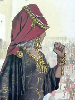 Torton, Jean - 1 Original colour drawing - La Fresque Biblique - La Reine déchue | Catawiki