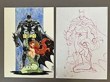 Jordi Tarragona - 2 Original drawing - Batman and Poison Ivy "Ensnares Batman" - 2013 | Catawiki