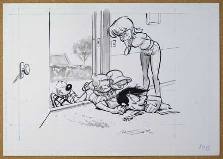 Munuera, José Luis - 1 Original drawing - Boule & Bill - Entrée renversante | Catawiki