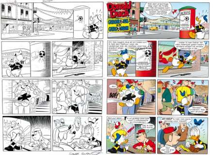 Sander Gulien, Jan Cleyne, Mark Middelhuis - 1 Original page - Donald Duck - Voetbal - page 1 - 2004 | Catawiki