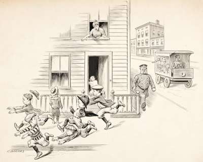 CULMER BARNES (1874-1936) "Exciting Times in Dogtown." [CARTOONS] | Swann Galleries