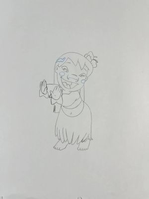 Lot 62 - Lilo & Stitch Lilo Dessin à la mine de plomb et crayon de… | ArtFlow Enchères