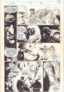 Frank Teran - punisher #95 p. 3 - chained up and surrounded - 1994 signed