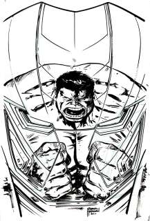 Gabriel Hardman - Hulk #39 Cover (Hulk Battling Omegex!) 2011