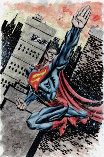 Gary Shipman - Superman Pinup (Pencils, Inks, & Watercolors!)