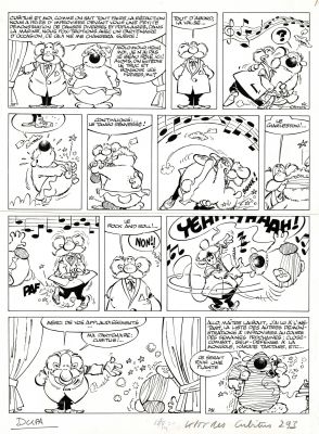 Dupa | Cubitus, planche originale à l’encre de chine. | Septimus