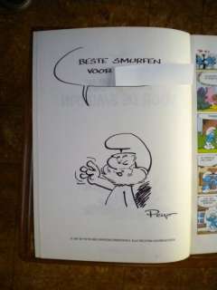 Peyo | De Smurfen 15 + commission drawing  -  Een kusje voor de Smurfin  - sc  - 1st edition (1991) | Catawiki